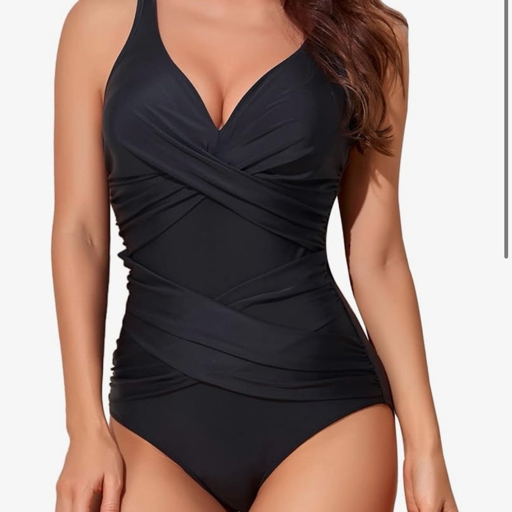 Smismivo Tummy Control Ruched One Piece Swimsuit